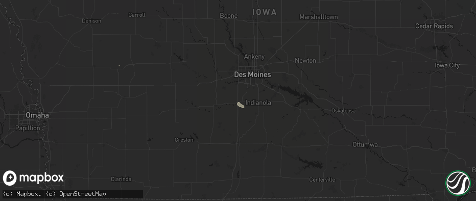 Hail map in Prole, IA on July 27, 2026