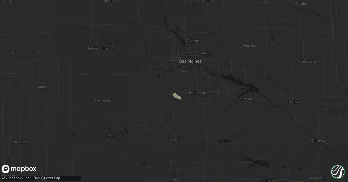 Hail map in Prole, IA on July 27, 2026