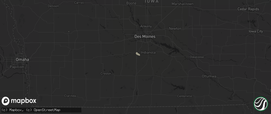 Hail map in Saint Charles, IA on July 27, 2026