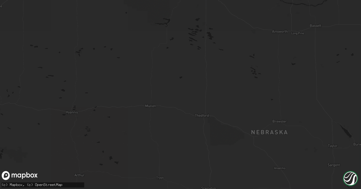 Hail map in Seneca, NE on July 27, 2026