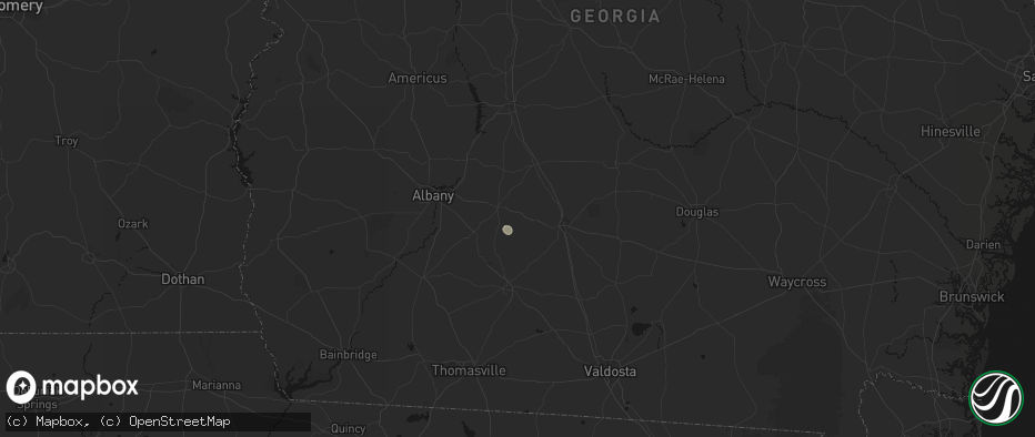Hail map in Sumner, GA on July 27, 2026