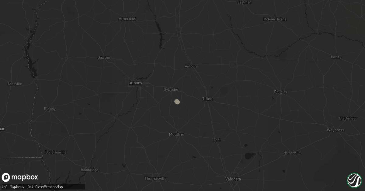 Hail map in Sumner, GA on July 27, 2026