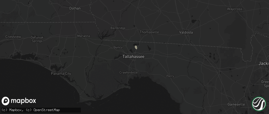 Hail map in Tallahassee, FL on July 27, 2026