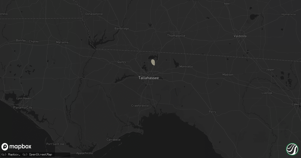 Hail map in Tallahassee, FL on July 27, 2026