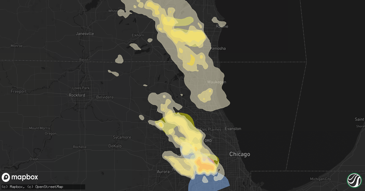 Hail map in Wauconda, IL on July 27, 2026