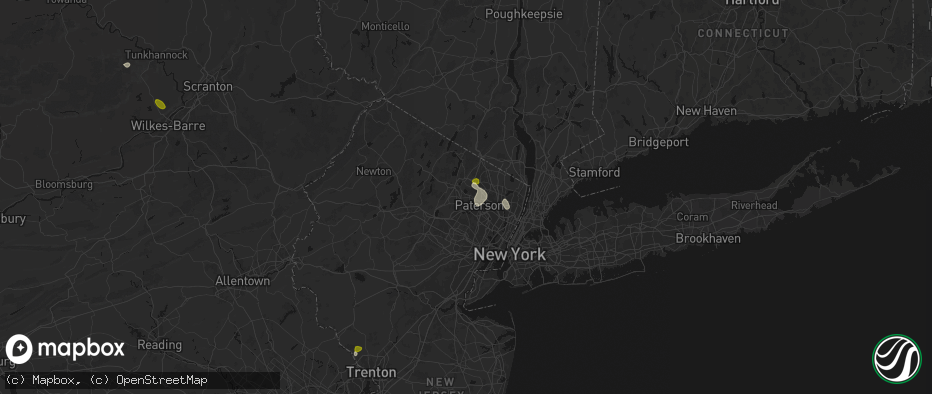 Hail map in Wayne, NJ on July 27, 2026