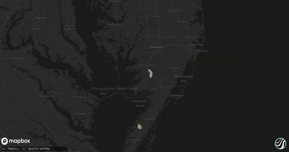 Hail map in Westover, MD on July 27, 2026