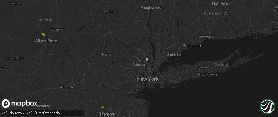 Hail map in Wyckoff, NJ on July 27, 2026