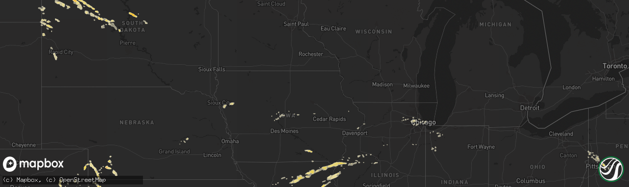 Hail map in Kansas on July 28, 2011