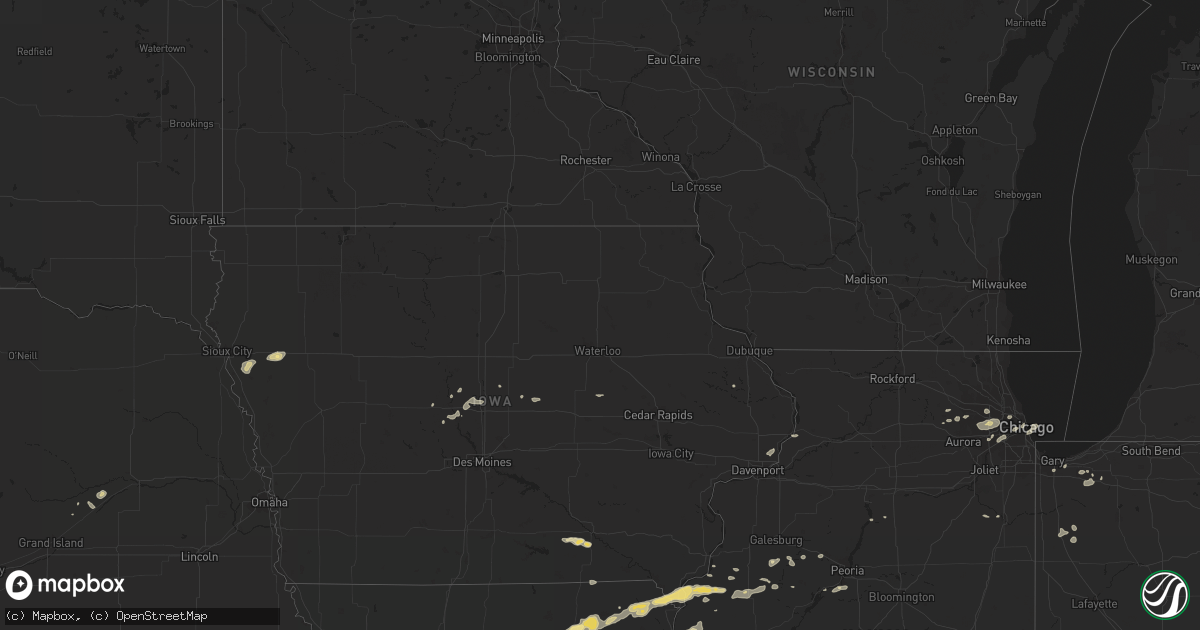 Hail map in South Dakota on July 28, 2011