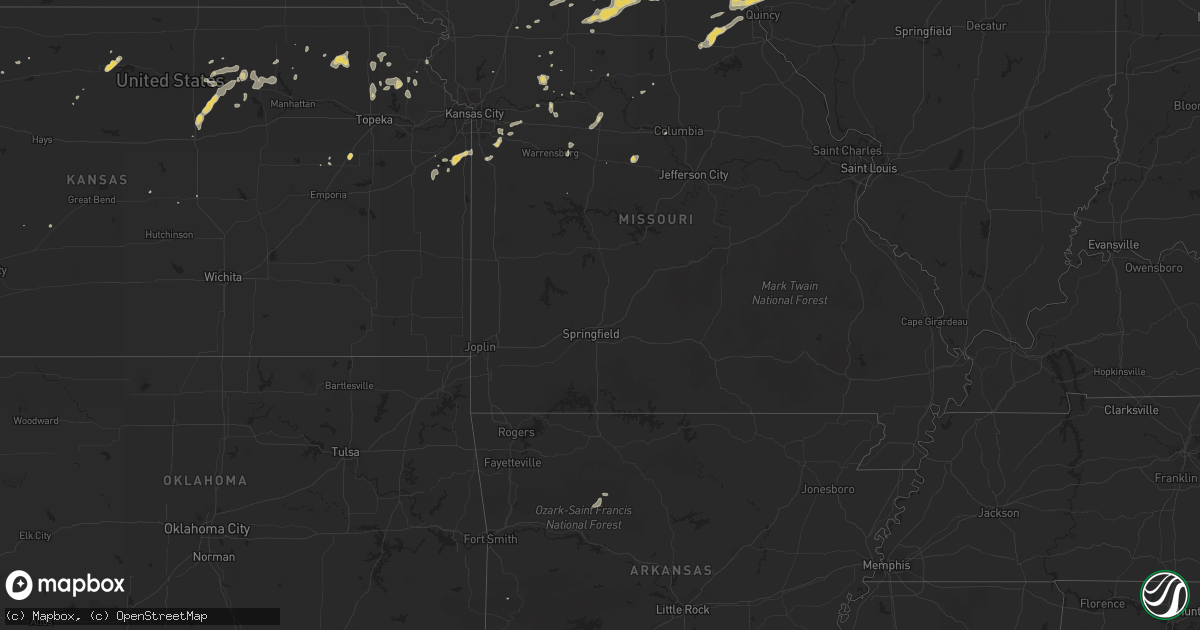 Hail map on July 28, 2011