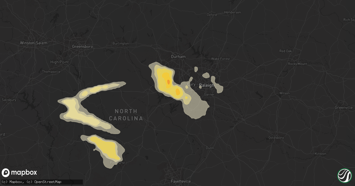 Hail map in Apex, NC on July 28, 2012