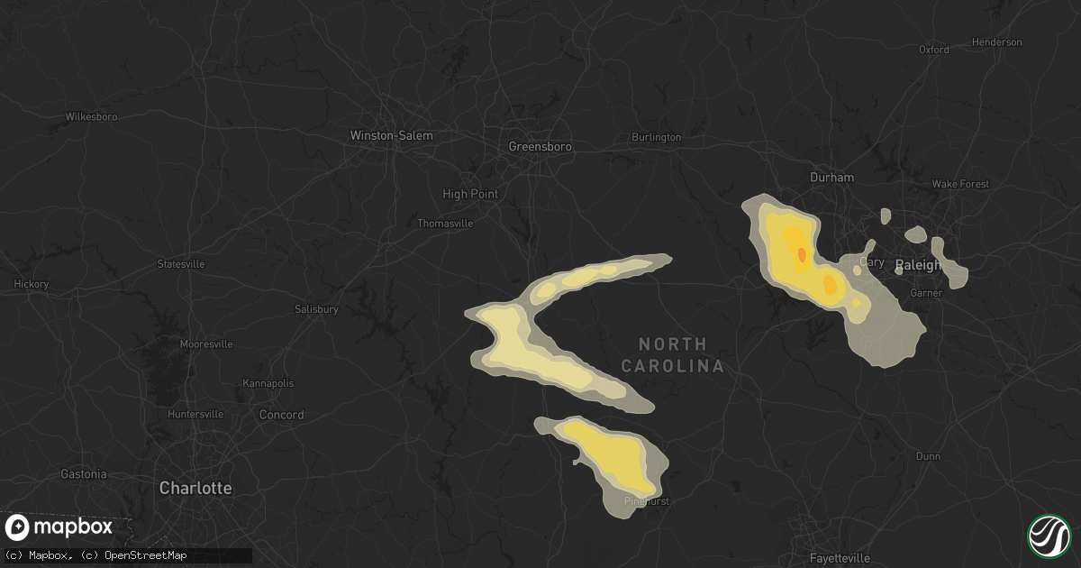 Hail map in Asheboro, NC on July 28, 2012