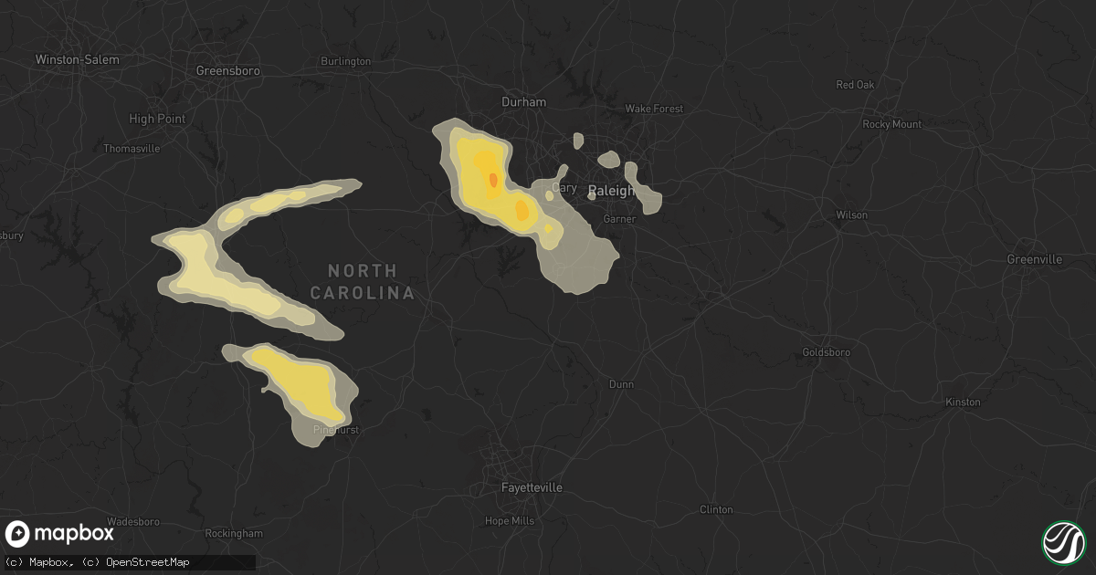 Hail map in Fuquay Varina, NC on July 28, 2012