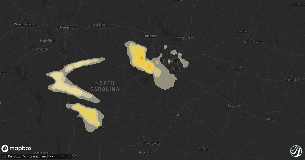 Hail map in Holly Springs, NC on July 28, 2012