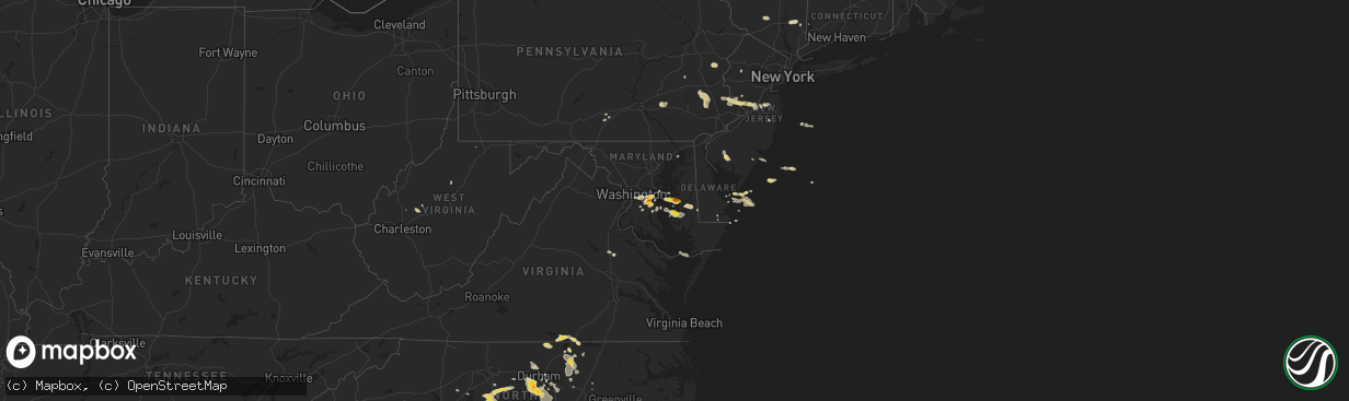 Hail map on July 28, 2012