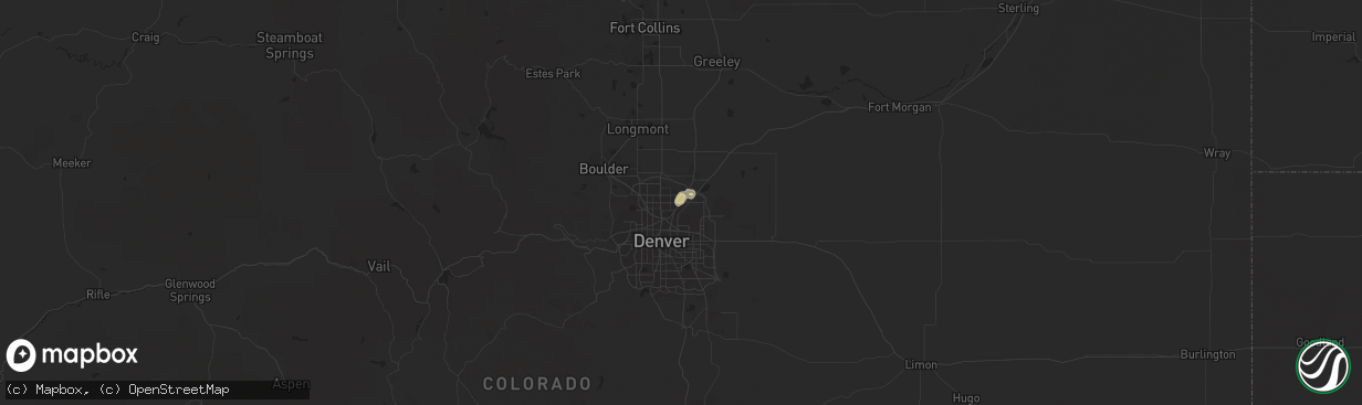 Hail map in Henderson, CO on July 28, 2014