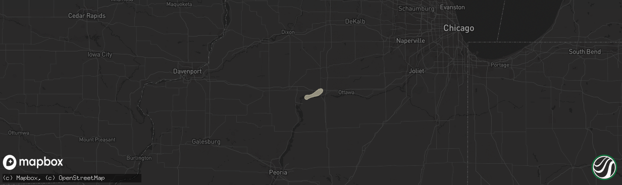 Hail map in Spring Valley, IL on July 28, 2015