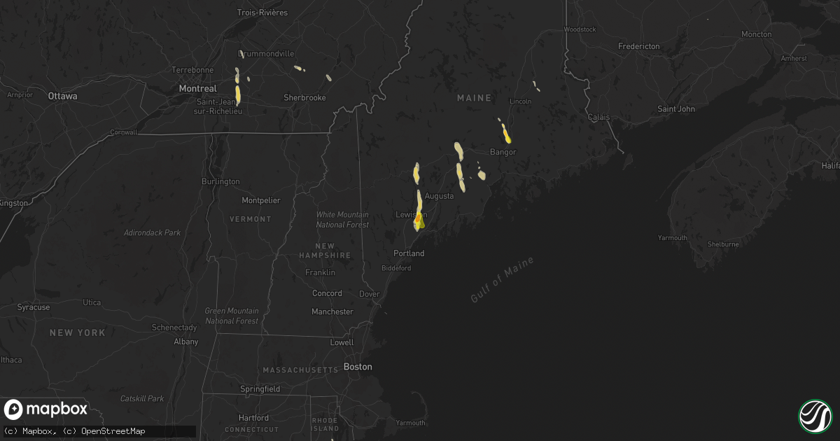Hail map on July 28, 2015