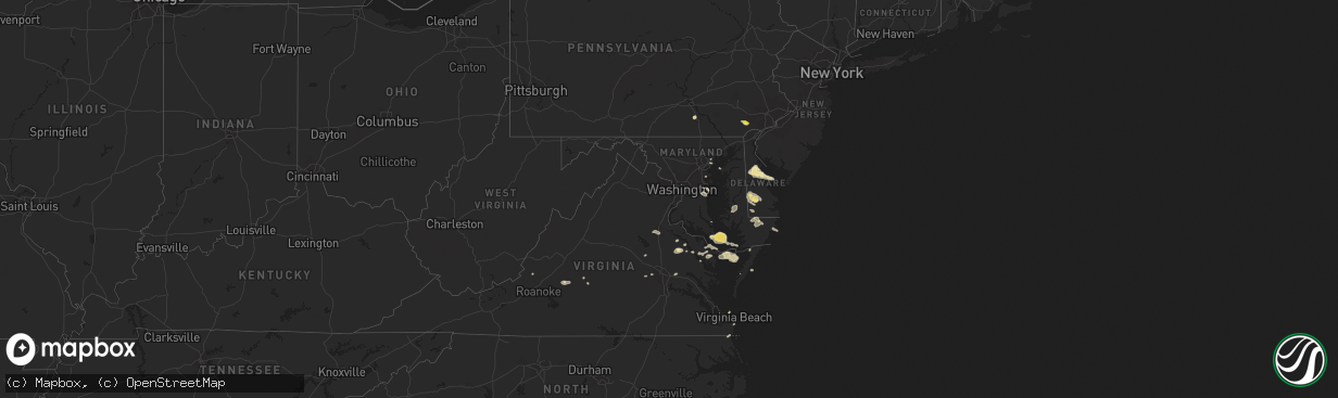 Hail map in Delaware on July 28, 2016