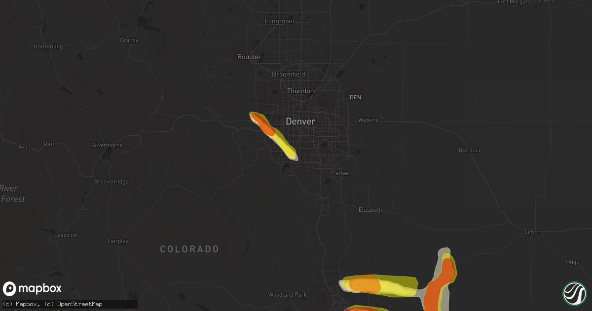 Hail map in Littleton, CO on July 28, 2016