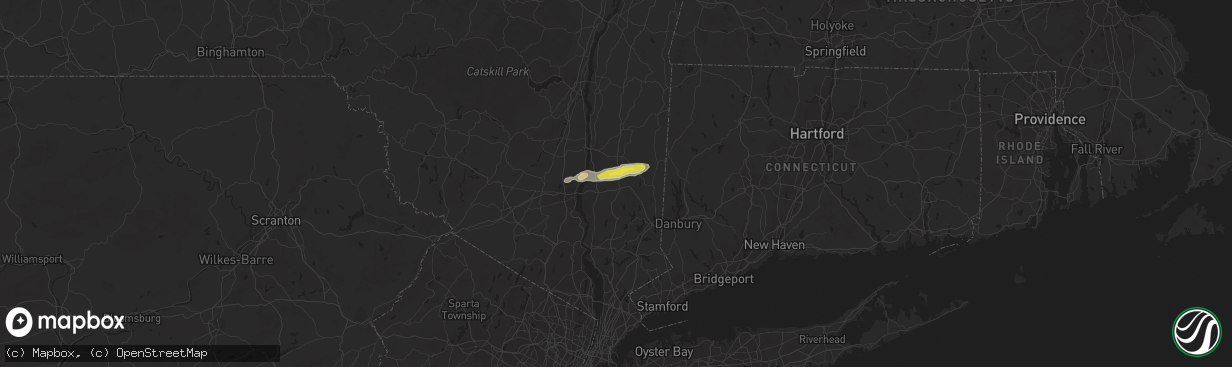 Hail map in Hopewell Junction, NY on July 28, 2018