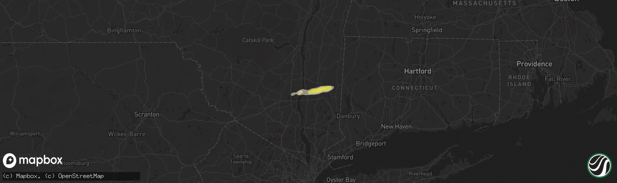 Hail map in Wappingers Falls, NY on July 28, 2018