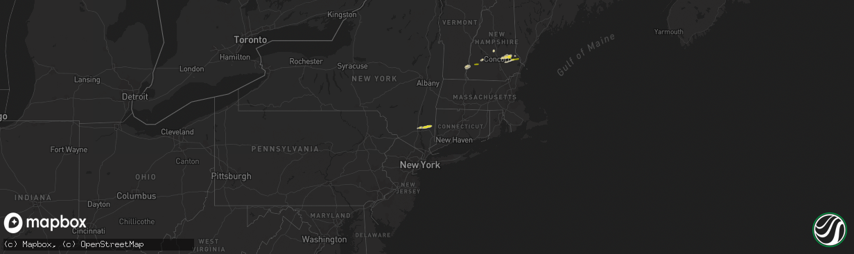 Hail map on July 28, 2018