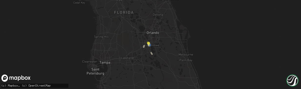 Hail map in Kissimmee, FL on July 28, 2019