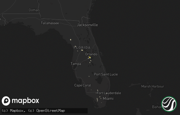 Hail map preview on 07-28-2019