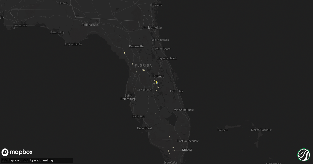 Hail map on July 28, 2019