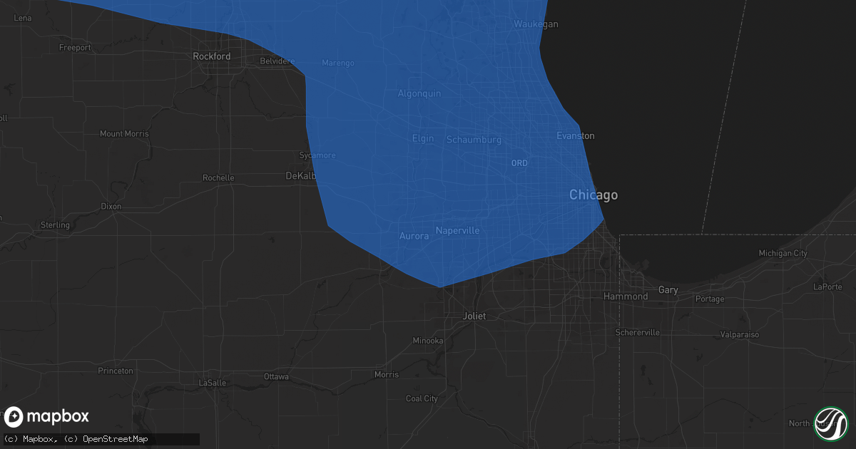 Hail map in Aurora, IL on July 28, 2021