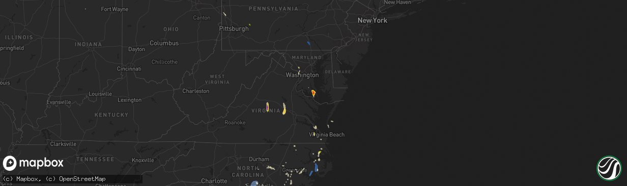 Hail map on July 28, 2021