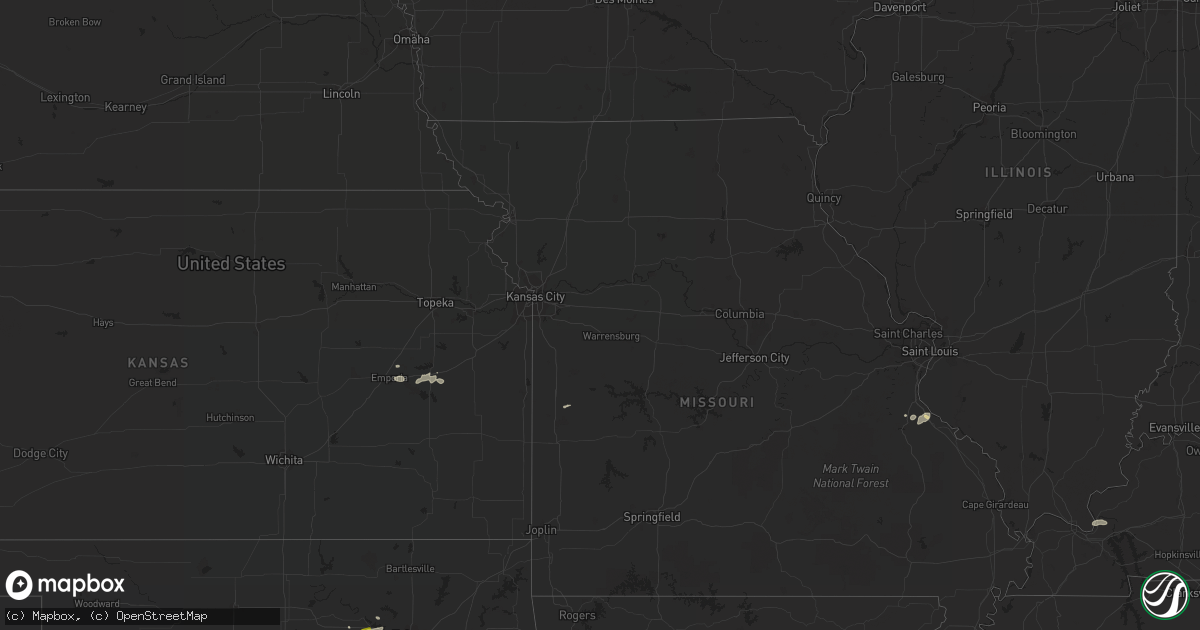 Hail map on July 28, 2022