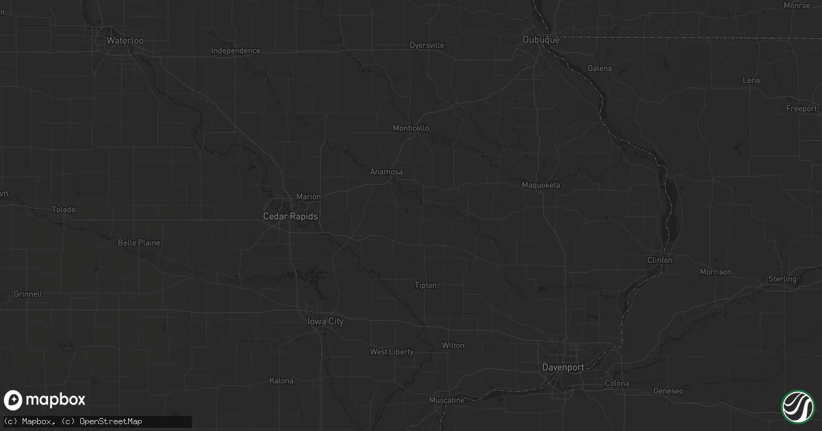 Hail map in Aurora, NE on July 28, 2023