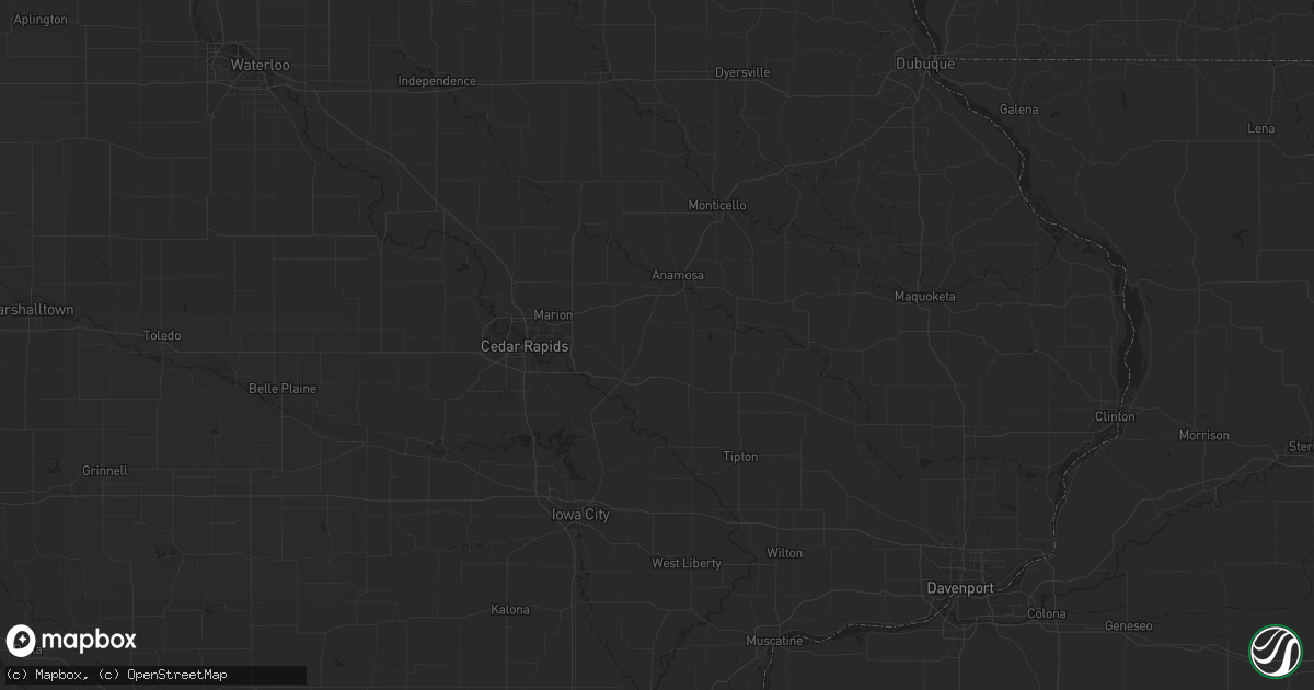 Hail map in Boulder, CO on July 28, 2023