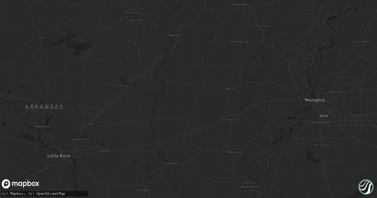 Hail map in Clarksville, OH on July 28, 2023