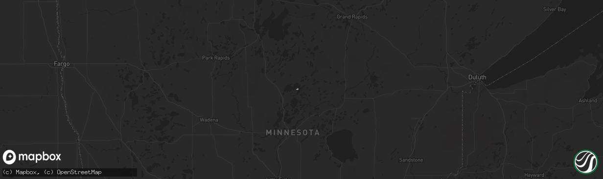 Hail map in Crosslake, MN on July 28, 2024