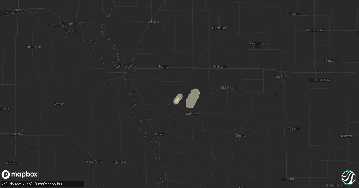Hail map in Oto, IA on July 28, 2024