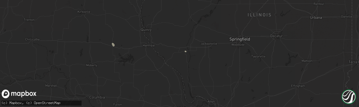 Hail map in Pittsfield, IL on July 28, 2024