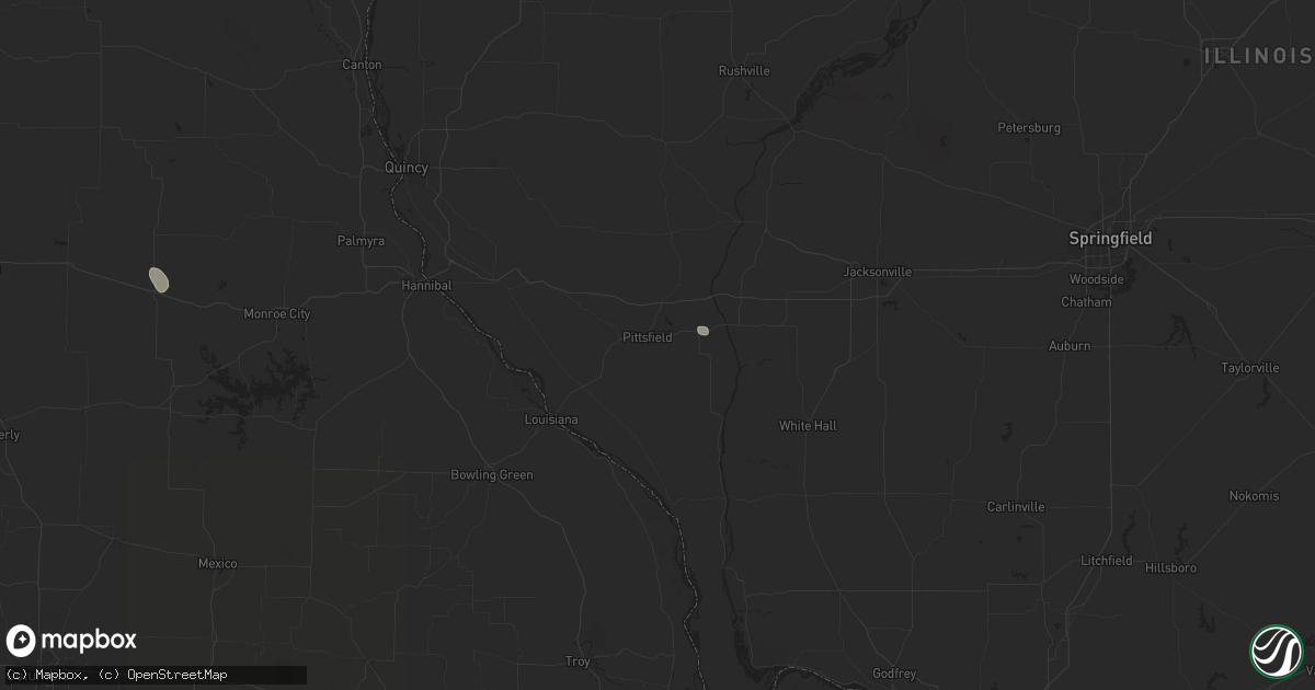 Hail map in Pittsfield, IL on July 28, 2024