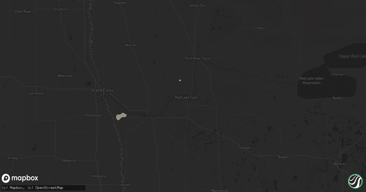 Hail map in Red Lake Falls, MN on July 28, 2024