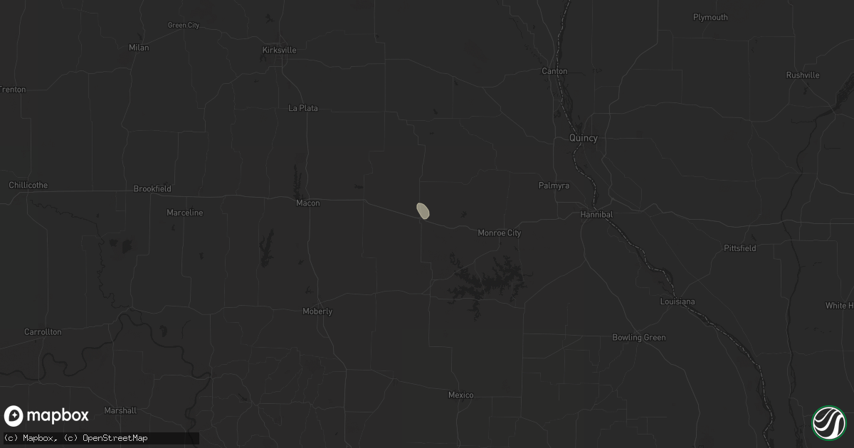 Hail map in Shelbina, MO on July 28, 2024