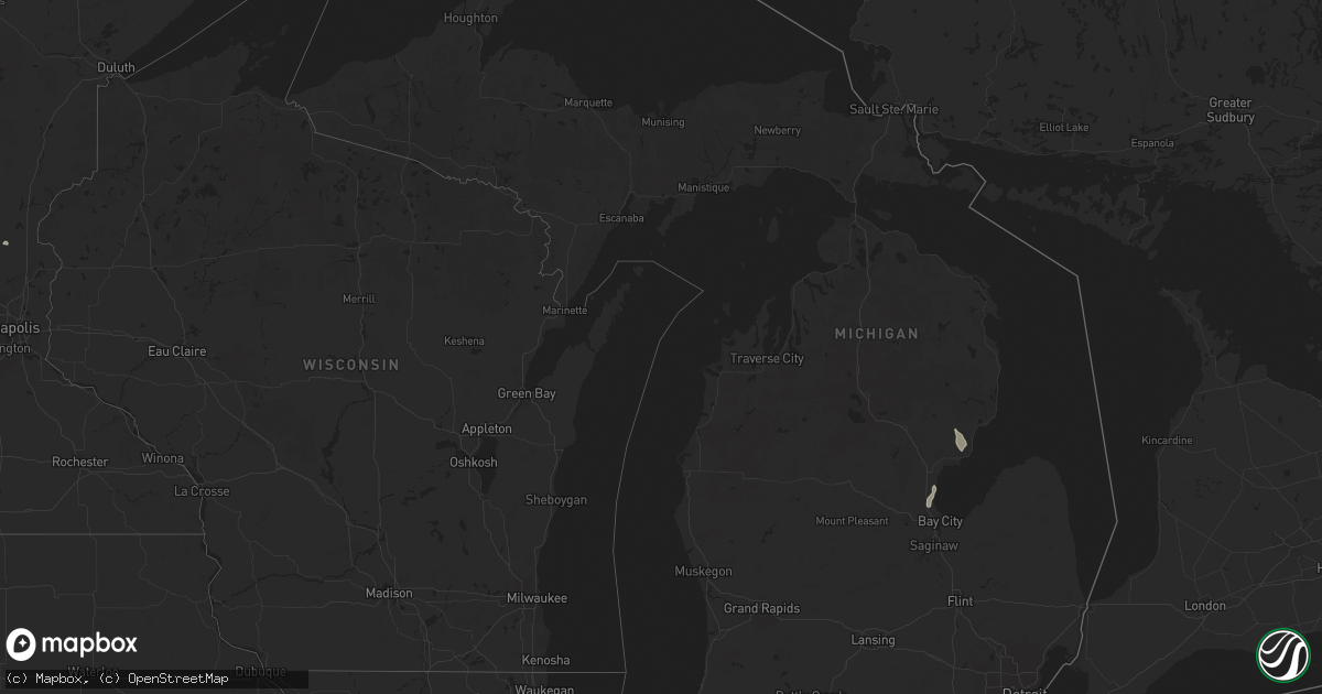 Hail map in Michigan on July 28, 2025