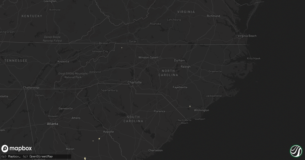 Hail map in North Carolina on July 28, 2025