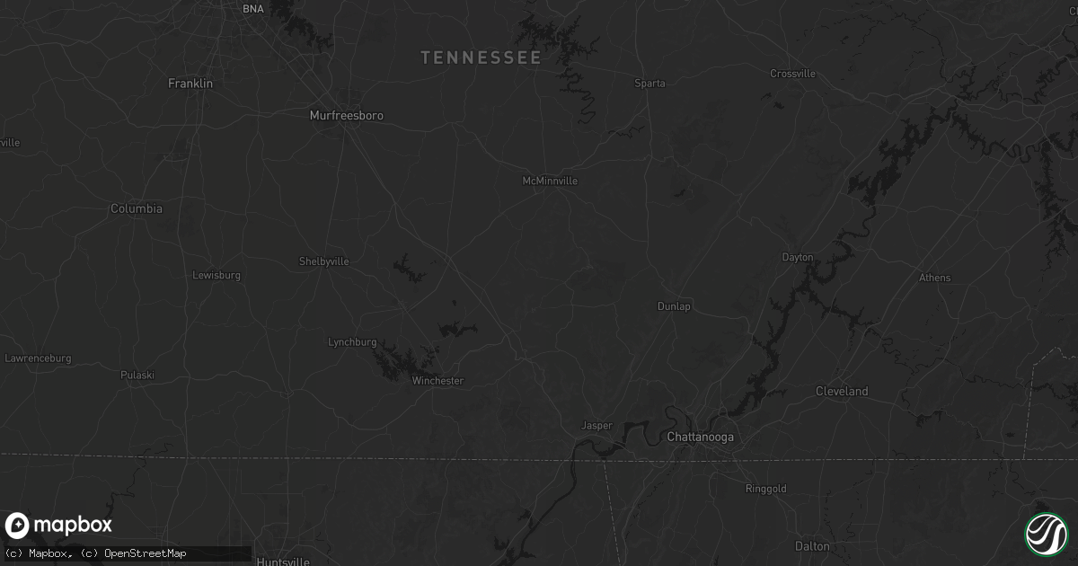 Hail map in Altamont, TN on July 28, 2026