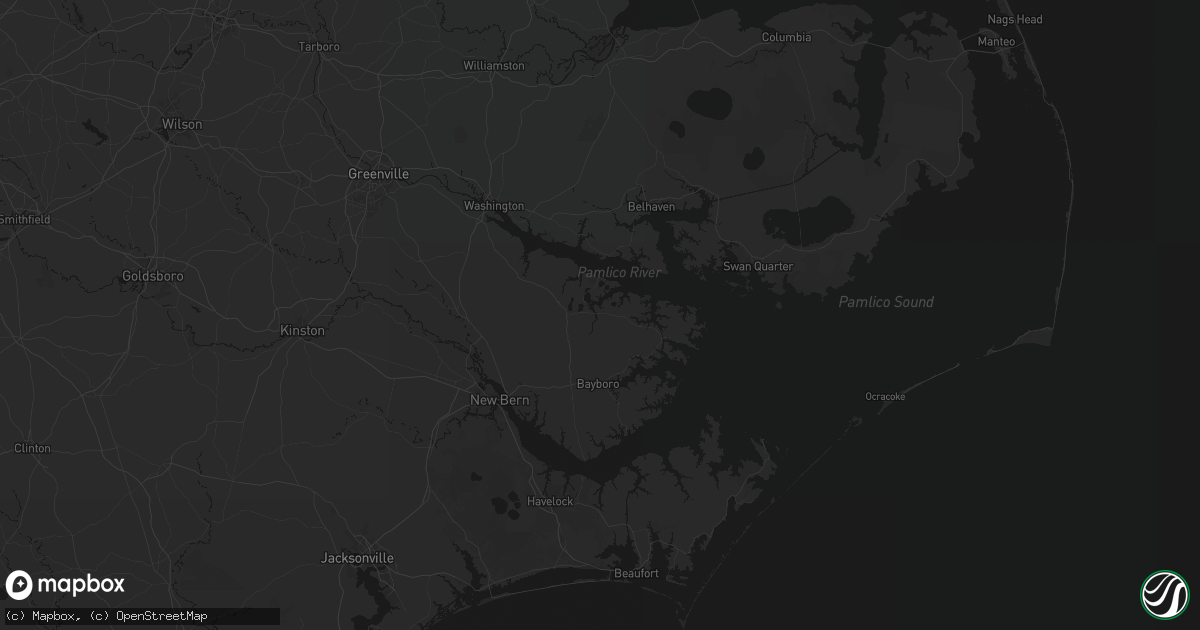 Hail map in Aurora, NC on July 28, 2026