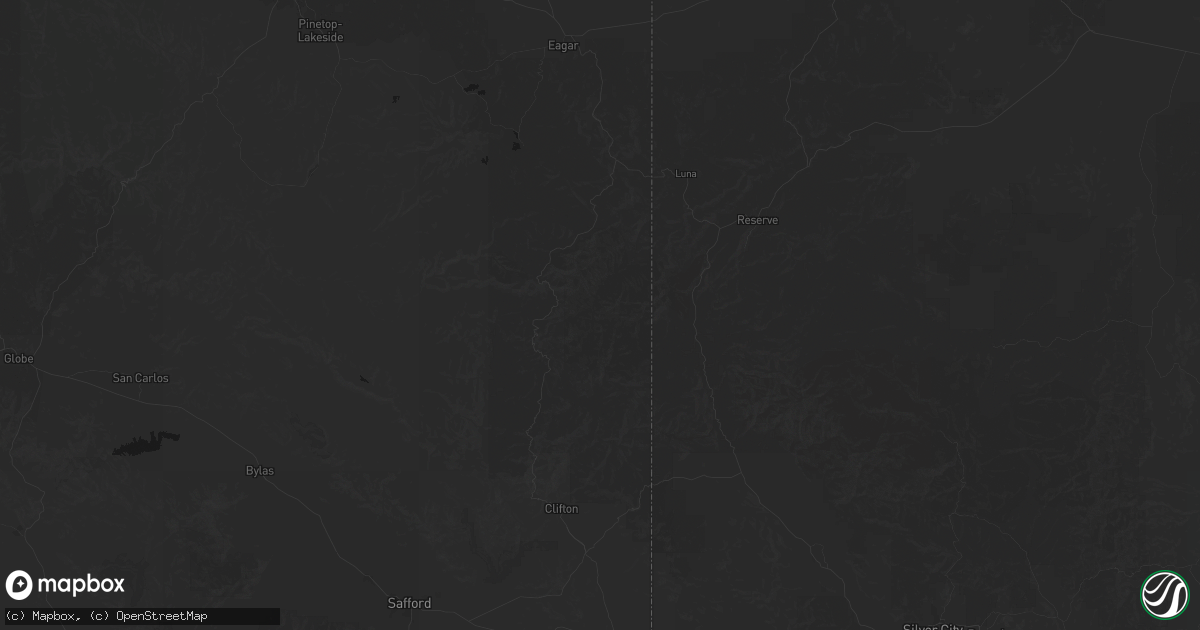 Hail map in Blue, AZ on July 28, 2026