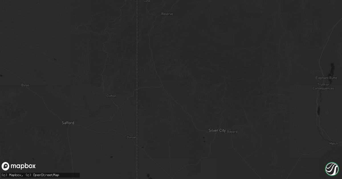 Hail map in Buckhorn, NM on July 28, 2026