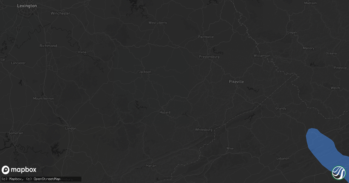 Hail map in Bulan, KY on July 28, 2026